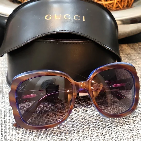 Gucci | Accessories | Gucci Sunglasses Tortoises Blue Brown  display picture 1